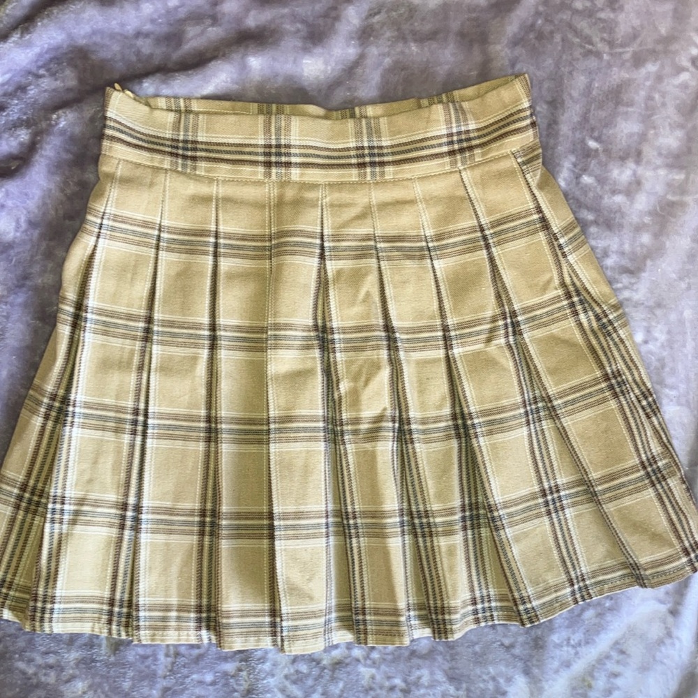 Plaid Tan Skirt